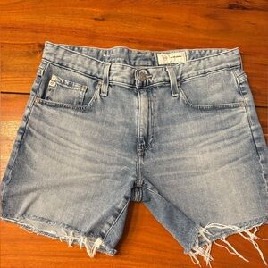 Adriano Goldshmied longer jean shorts size 29 raw hem